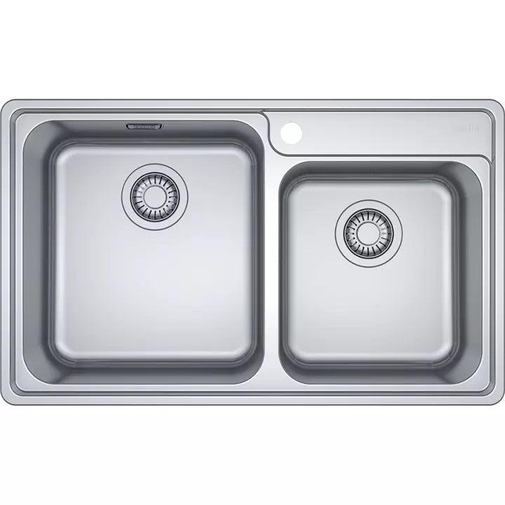 franke stainless steel double bowl kitchen sink