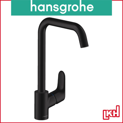 hansgrohe 31820670 black kitchen sink mixer