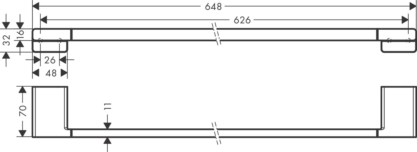 Hansgrohe Addstoris Bath Towel Rail 41747007