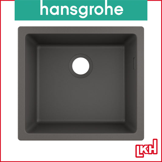 hansgrohe grey granite sink