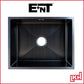 e+nt stainless steel single bowl black sink