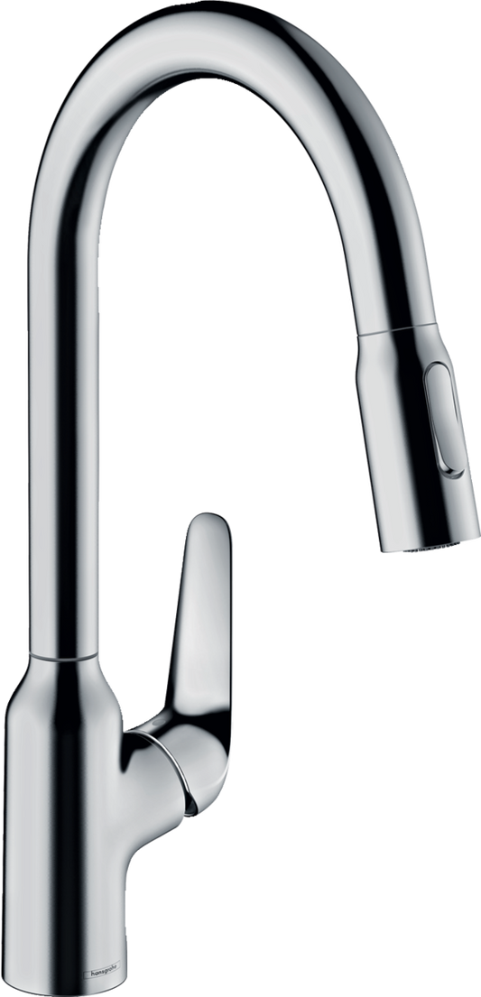 Hansgrohe Focus M42 Single Lever Kitchen Mixer 220 with Pull-out Spray 71874009