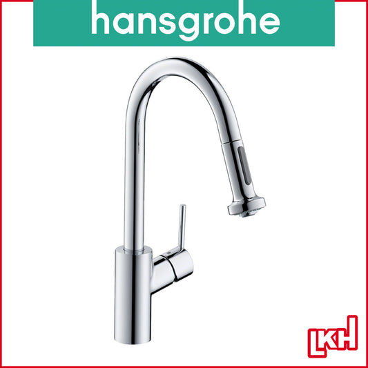 hansgrohe 72831000 kitchen sink mixer with pull out spray
