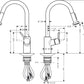 hansgrohe 72831000 kitchen sink mixer with pull out spray dimension