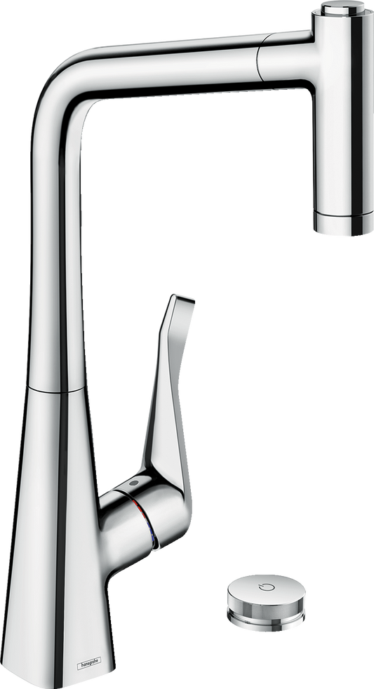 hansgrohe kitchen sink mixer with pull out spray