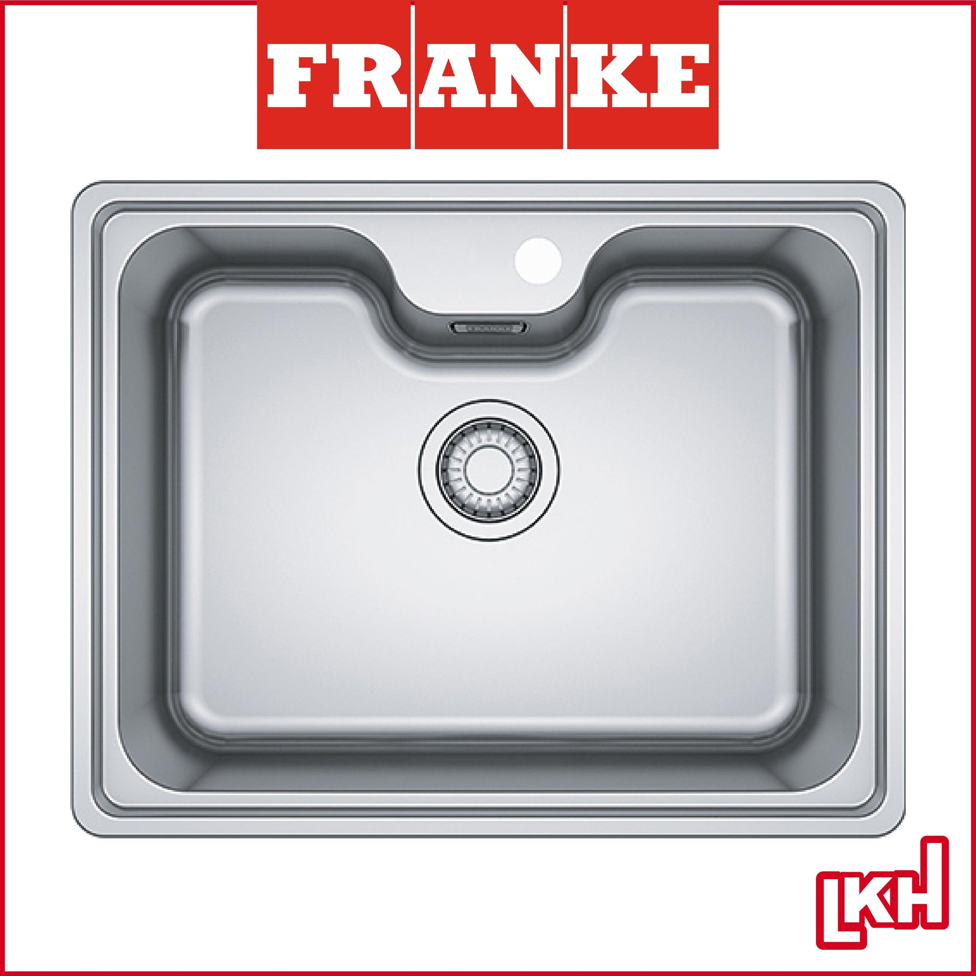 franke BCX 610-61 stainless steel single bowl top mount kitchen sink