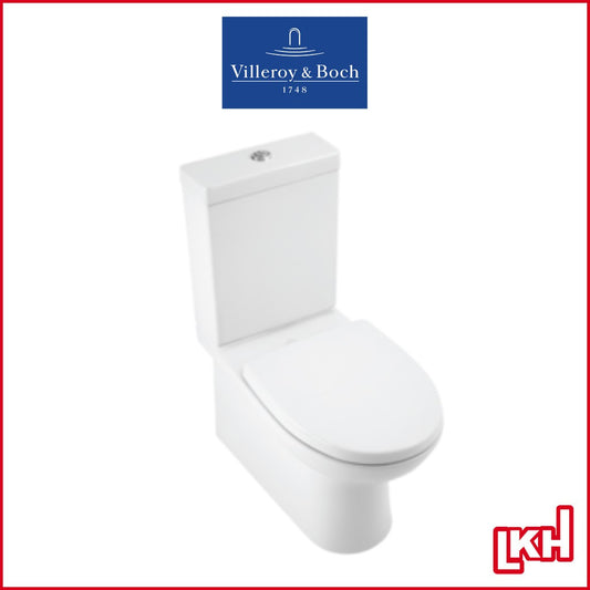 Villeroy & Boch Tube Close-coupled Toilet Bowl c/w Soft-close Seat & Cover 5636